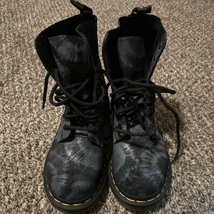 Dr. Martens Black and Yellow Women's Boots